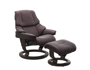 Reno Large Classic Recliner Stressless Edmonton Paloma Bordeaux front