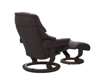 Reno Medium Classic Recliner Stressless Edmonton Paloma Bordeaux back