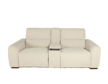 Zappa Fabric Power Sofa Edmonton console entertainment wireless phone charger USB cup holder