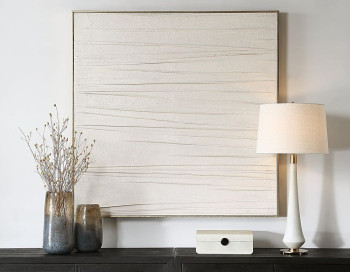 Walking The Line Hand Painted Canvas Edmonton room