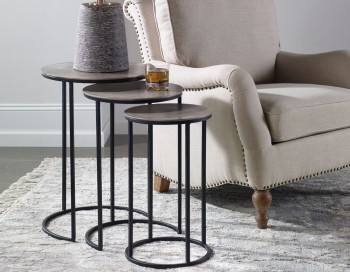 Erik Nesting Tables Edmonton metal set of 3 room