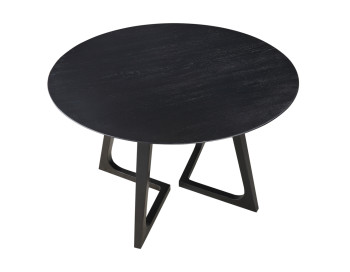 Godenza Round Dining Table Edmonton black ash wood top