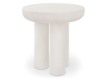Rocca Side Table Cream Edmonton concrete angle
