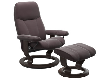 Consul Medium Classic Recliner Stressless Edmonton Paloma Bordeaux