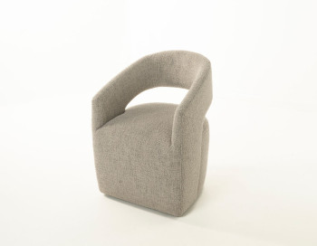Lille Fabric Dining Chair Merino Porcelain Edmonton castors