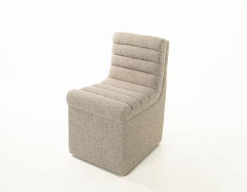 Rouen Fabric Dining Chair Edmonton Merino Porcelain casters