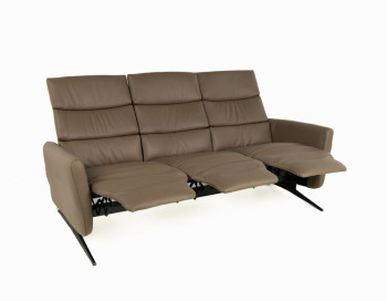 Jorja Reclining Sofa Edmonton leather side
