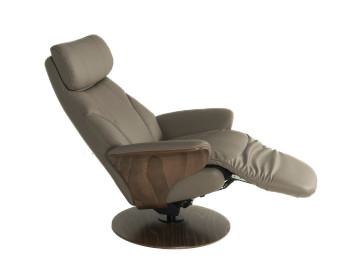 Adam Zero Gravity Recliner Edmonton Stressless leather Paloma Dark Mushroom
