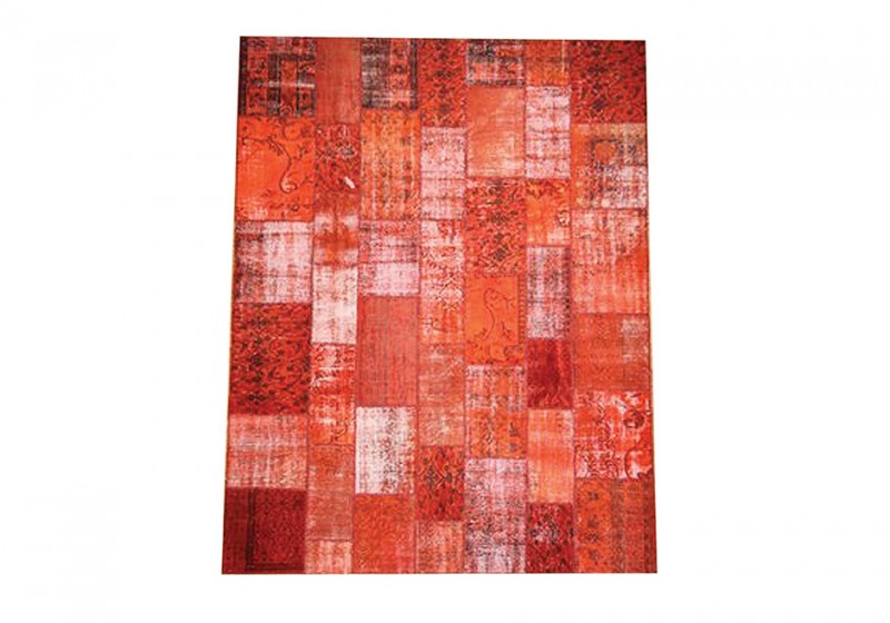 Patchwork Rug 5x8 - Red - Four Hands