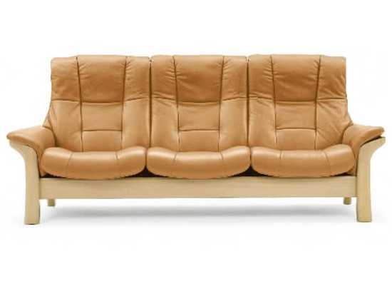 Buckingham Leather High Back Sofa