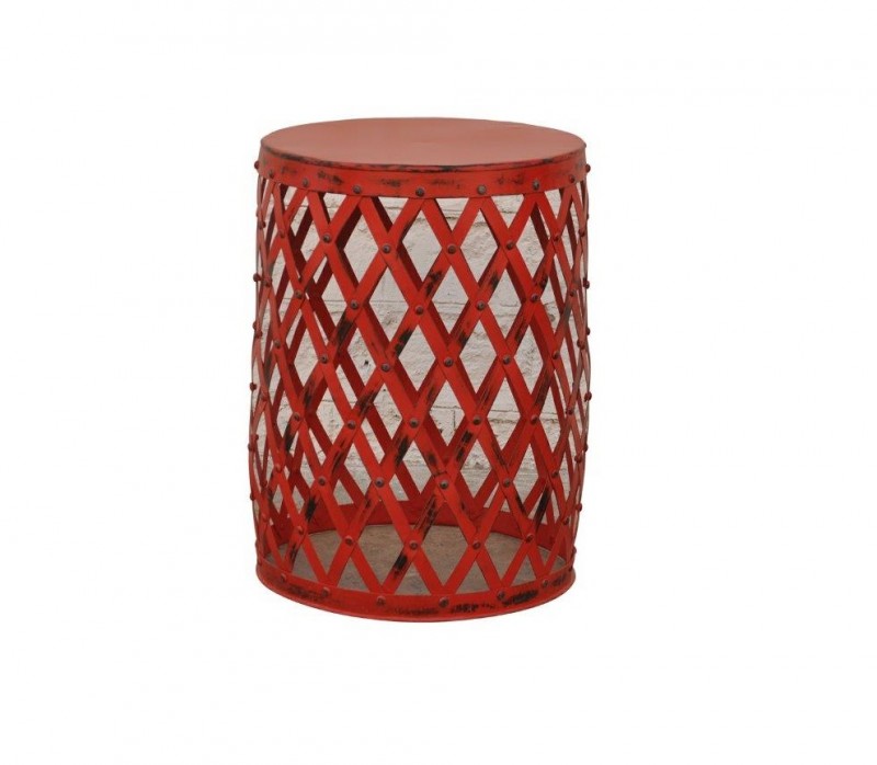 Design Woven Patti Metal Side Table