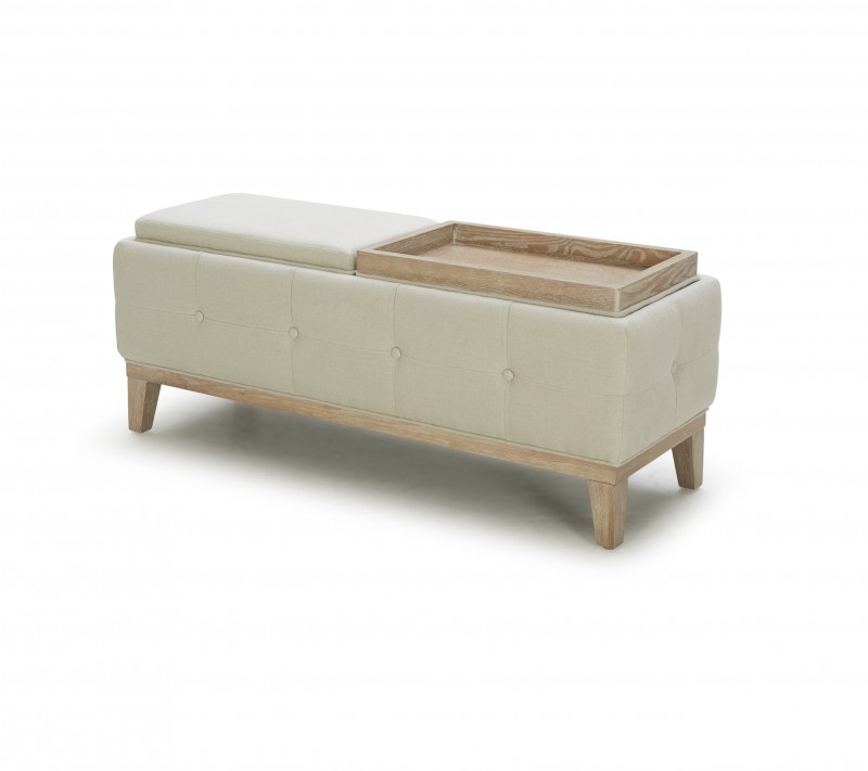 Bonded Leather Ronan Storage Ottoman