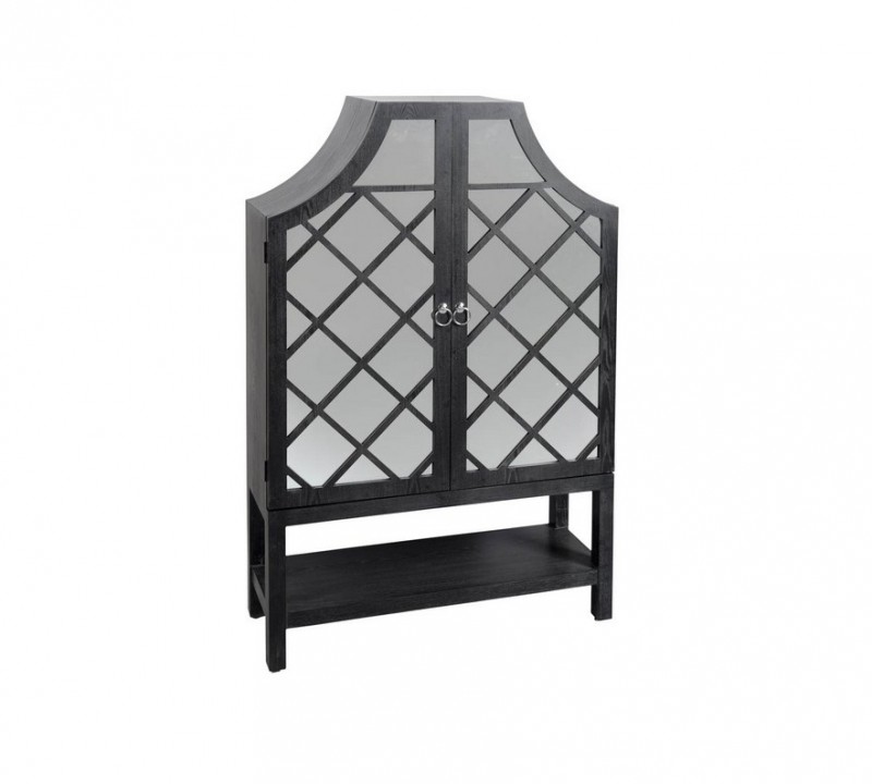 Belgate Mirrored Wood Storage Cabinet