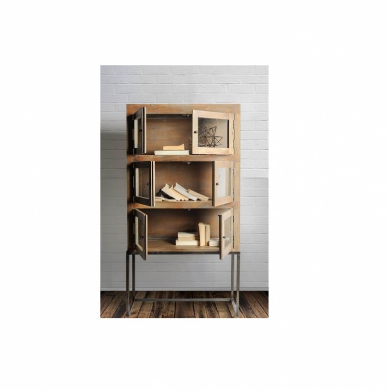 Coulter Wood bookcase storage cabinet