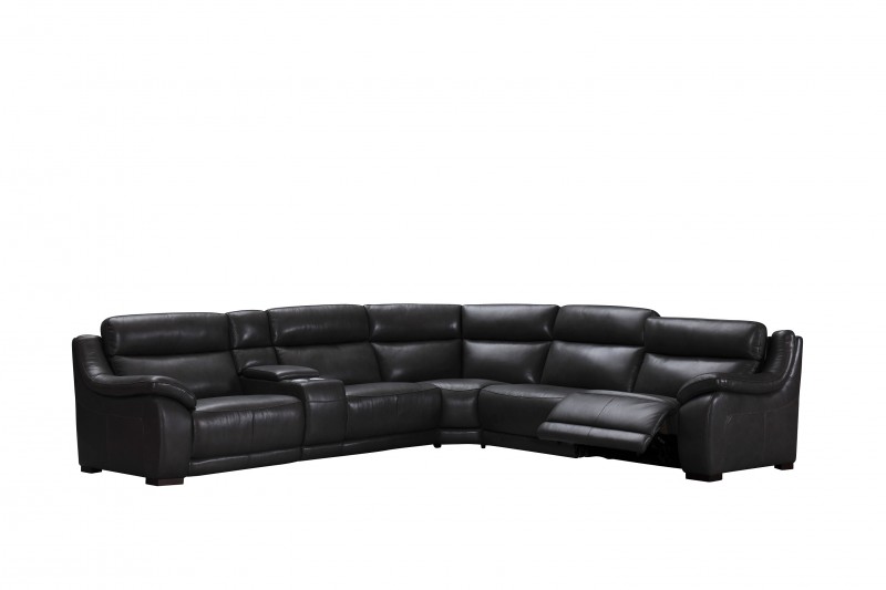 Declan Sectional ALL Leather & Power