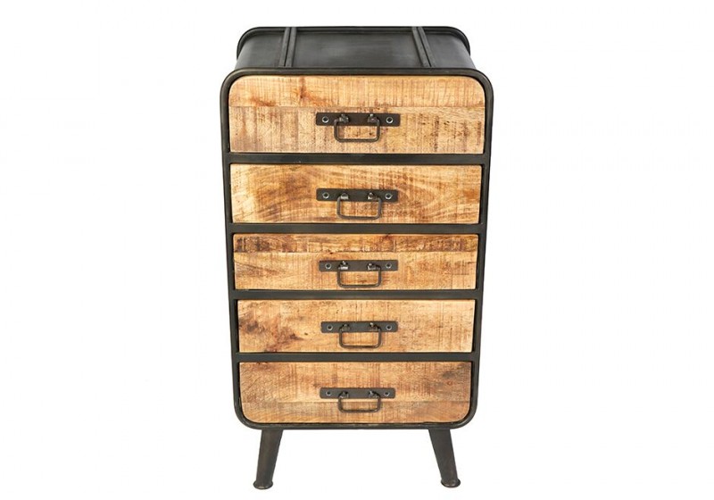 Industrial Metal 5 Drawer Cabinet