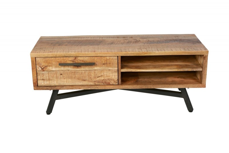 Retro TV Media Stand Solid Mango Wood