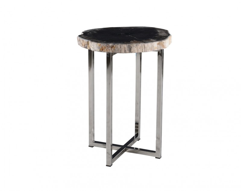 Damien End Table - Petrified Wood
