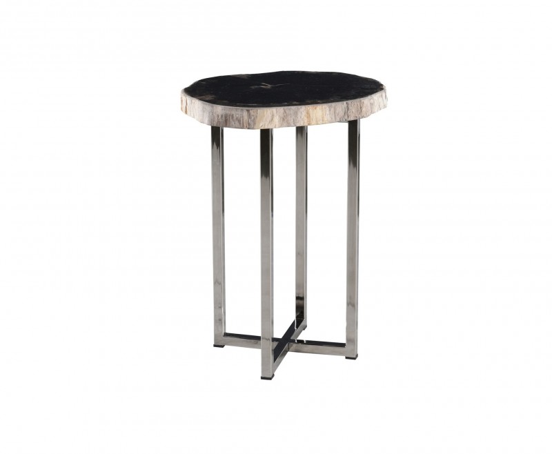 Damien End Table - Petrified Wood