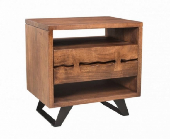 Live Edge Open Nightstand