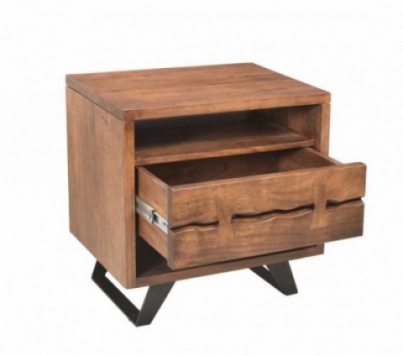Live Edge Open Nightstand