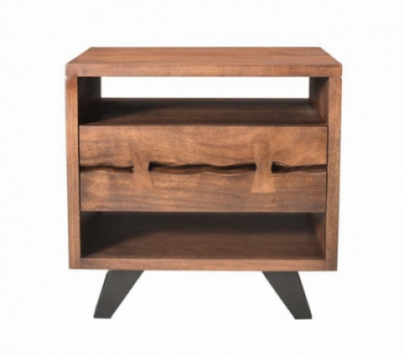Live Edge Open Nightstand