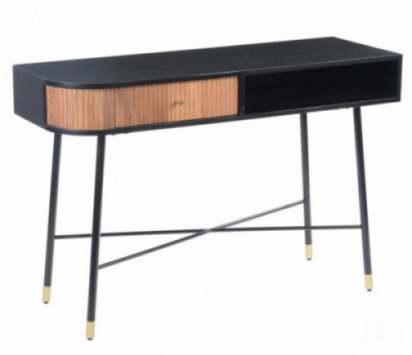 Black and Tan Console Table