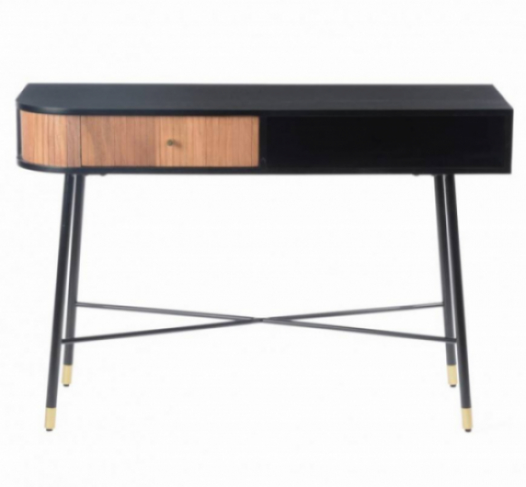 Black and Tan Console Table