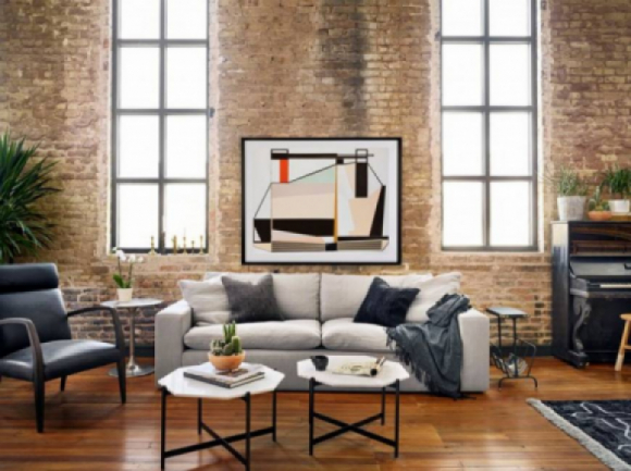 Plume fabric sofa