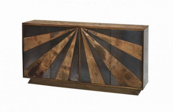 Industrial Starburst Sideboard Cabinet