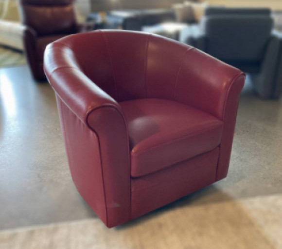 Nelly Leather Swivel Chair