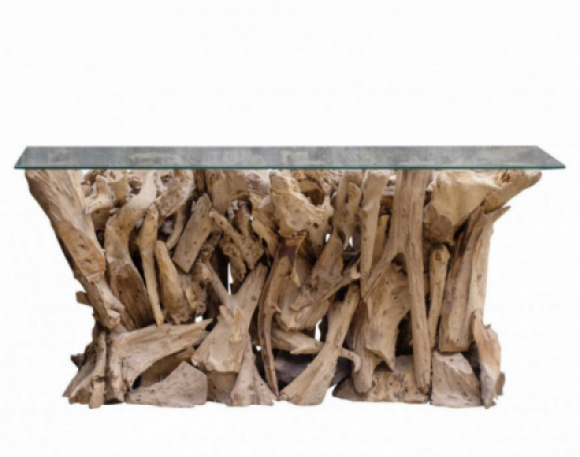 Teak Root Console Table