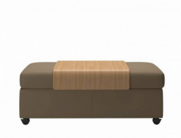 Double Leather Ottoman