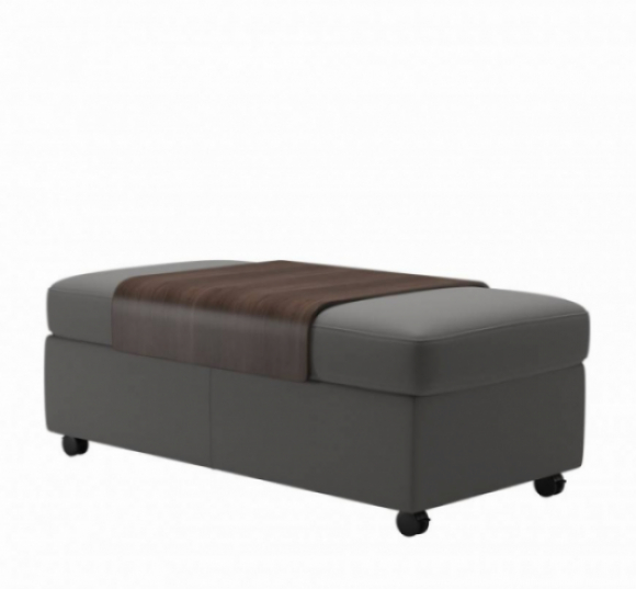 Double Leather Ottoman