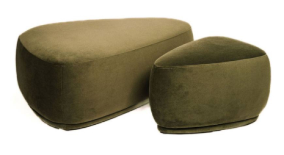 Den Large Fabric Ottoman Edmonton Soren Olivine