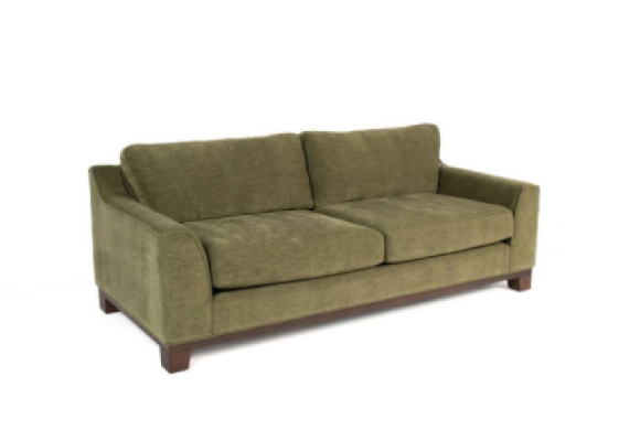 Finley Fabric Sofa Made in Canada Edmonton Marley Moss custom side