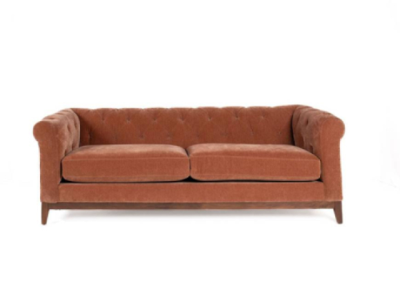 Newark Fabric Sofa two seat Edmonton Ginger front