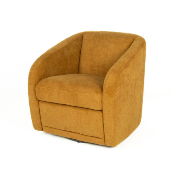 Easy Fabric Swivel Chair Copper side