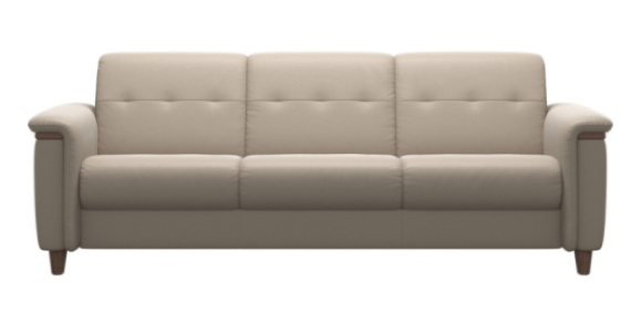Flora Leather Sofa Paloma Mushroom Stressless Edmonton custom front