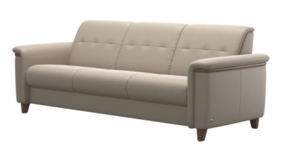 Flora Leather Sofa Paloma Mushroom Stressless Edmonton custom side