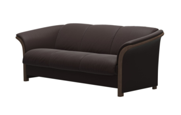 Manhattan Leather Sofa Paloma Chocolate Stressless Edmonton side