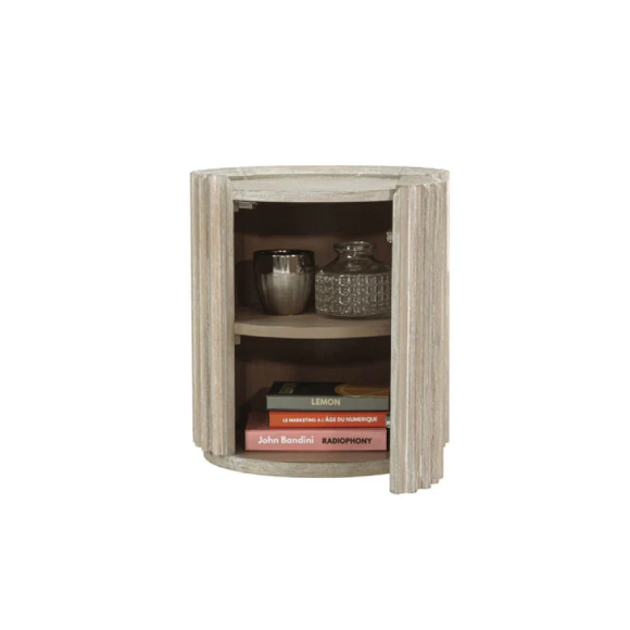 Oasis Side Table Edmonton storage open