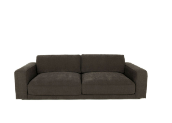Leon Fabric Sofa Charcoal Edmonton front