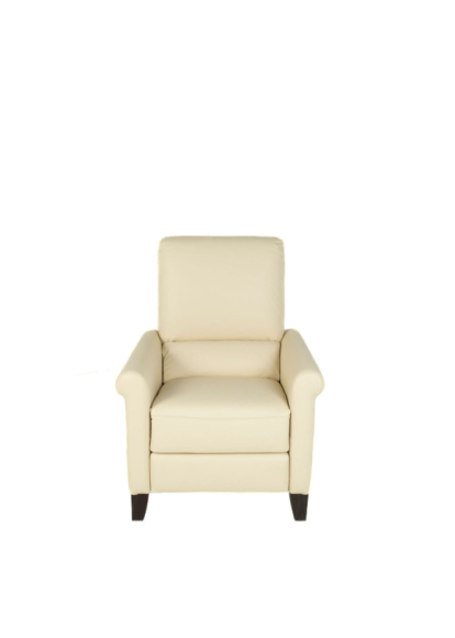 Arya Leather Recliner Cream front