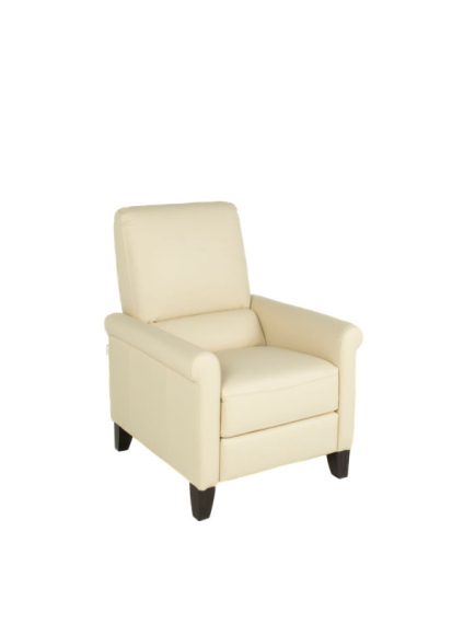 Arya Leather Recliner Cream side