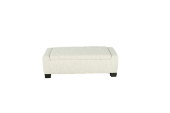 Bank Fabric Storage Ottoman Pear closed