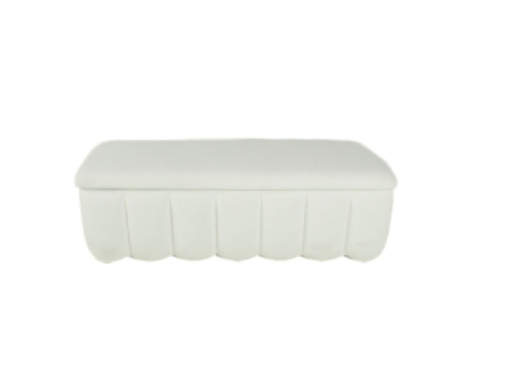 Halle Fabric Storage Ottoman Chaulk closed