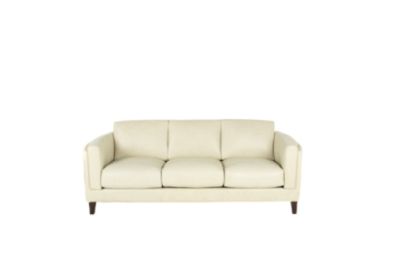 Nicole Leather Sofa Natural curve front