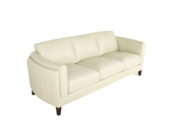 Nicole Leather Sofa Natural curve angle