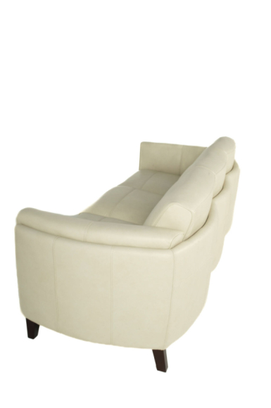 Nicole Leather Sofa Natural curve side